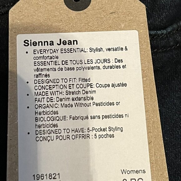 prAna Sienna Jean Deep Blue Skinny Stretch Denim Women Dark Wash New - Picture 7 of 9